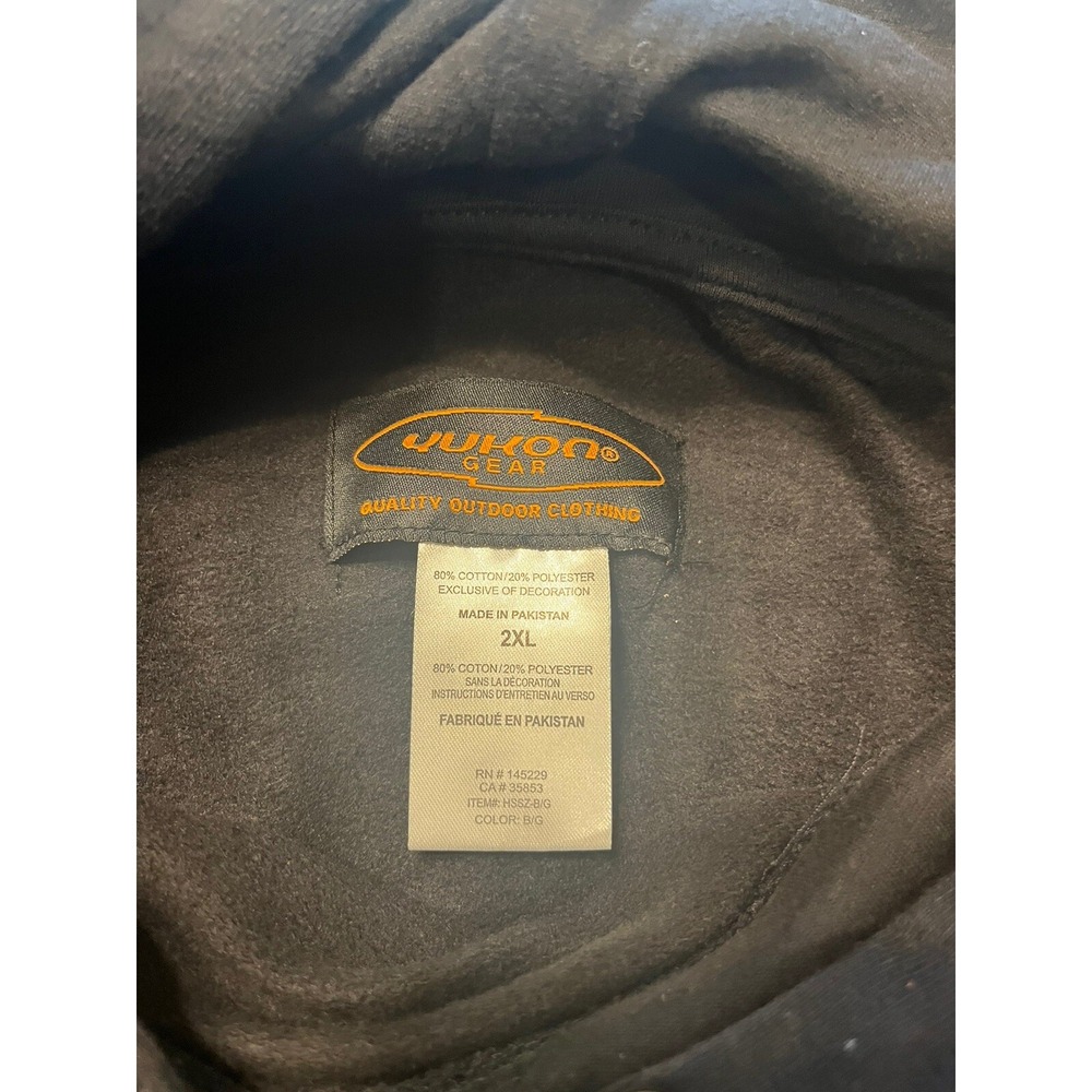 Mossy Oak Yukon Men's Hoodie 2XL Black  Cotton Blend Hand warmer Pocket NWT - Picture 5 of 5